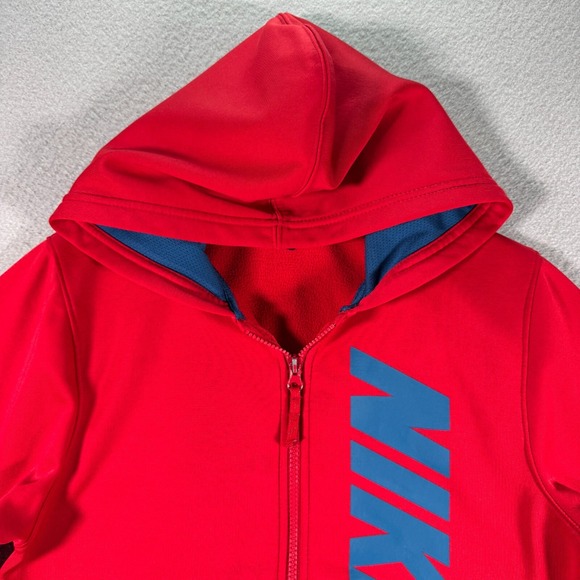 Nike SB Hoodie Sweatshirt Youth Large Red Therma Fit Logo Skateboard Sportswear - Picture 8 of 12